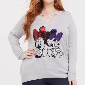 Torrid Disney Plus Size 2X Sweater Minnie Daisy